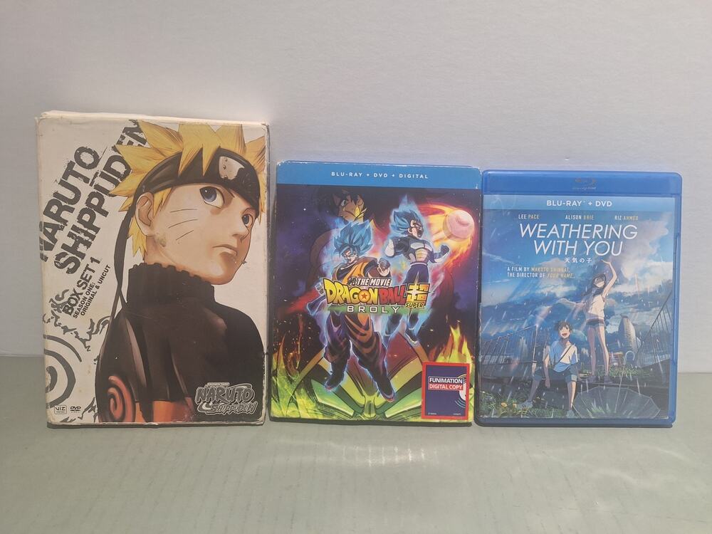 Anime Blu-ray Lot Naruto Shippuden Box Set Dragon Ball Super Broly Weather